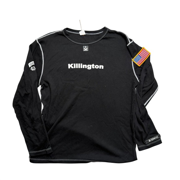KILLINGTON Other - Black Killington Beast of Burden Long Sleeve Shirt Mens M USA Flag Patch